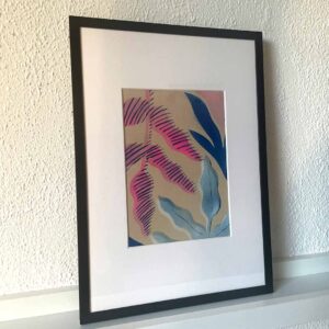 Dans van takken - origineel ingelijst werk